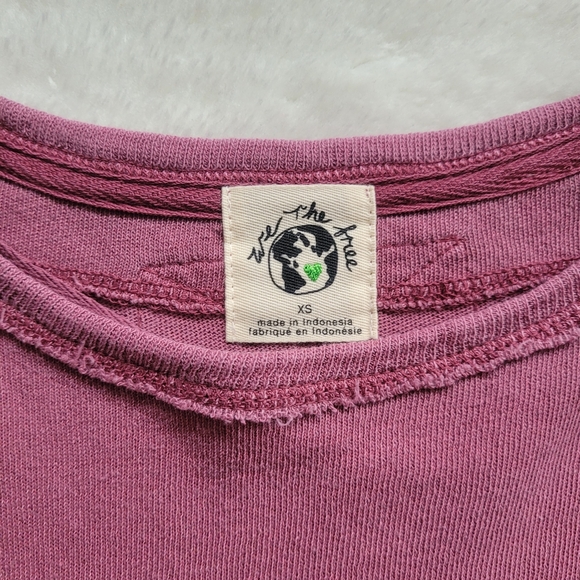 NWT Free People Ready For This Tee in Washed Amathyst Sz XS (Very Oversized) - Picture 4 of 8